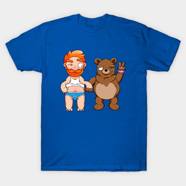 Bear Lover Ginger (No Text) T-Shirt by LoveBurty